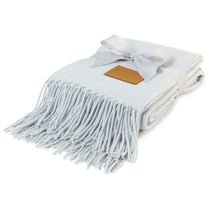 Gemline Soft Grey Herringbone Everlasting Throw Blanket