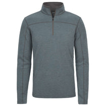 Landway Men's Blue Agave Basecamp Pro Heathered Quarter-Zip Pullover