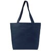Gemline Indigo Denim AWARE Recycled Cotton Shopper Tote with Interior Zip Pocket