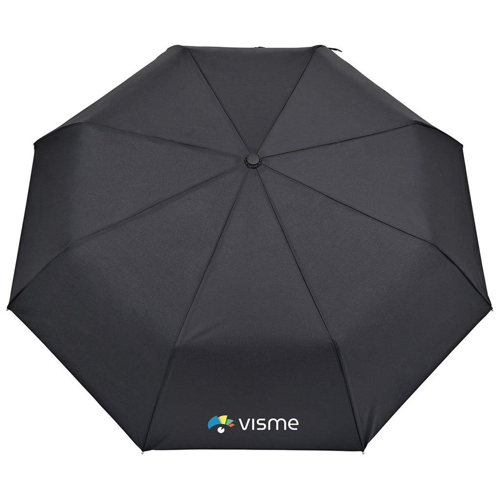 Elements Black 43" Recycled Manual Folding Umbrella