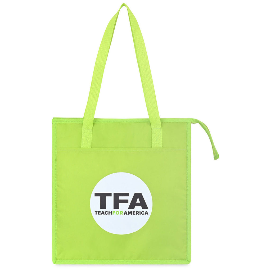 Gemline Lime Green Arlo rPET Insulated Grocery Shopper