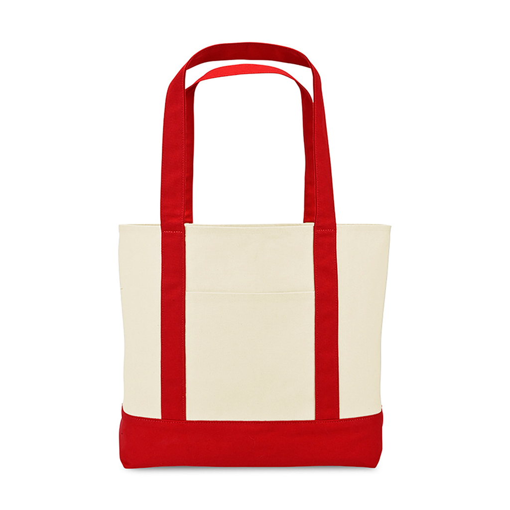 Gemline Red Large Canvas Tote