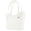 Crocs White-Black Classic Medium Tote