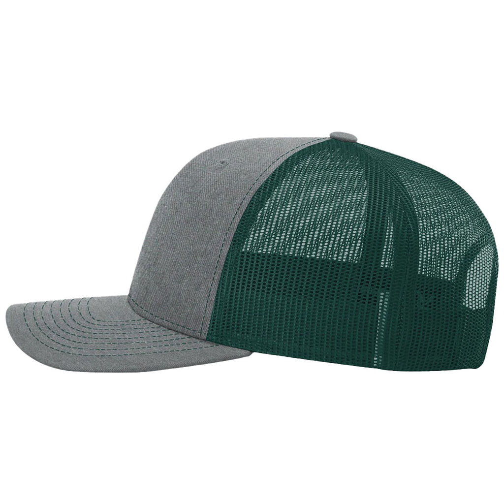 Richardson Heather Grey/Dark Green Trucker Cap