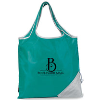 Gemline Turquoise-Silver Latitudes Foldaway Shopper