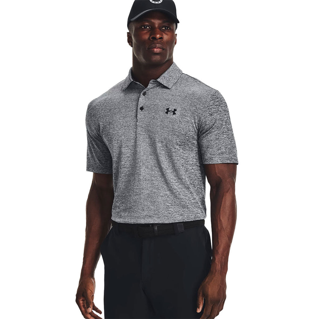 3 Day Under Armour Men's Black/White Light Heather Playoff 3.0 Polo