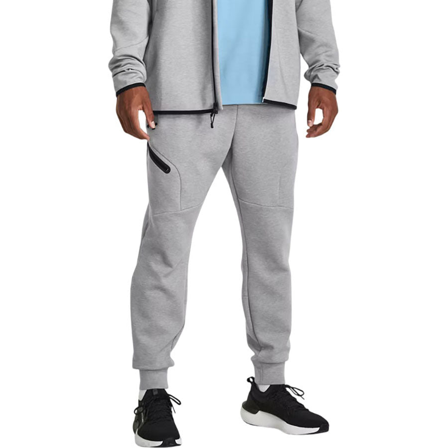 Under Armour Men's Mod Grey/Black Unstoppable Fleece Joggers