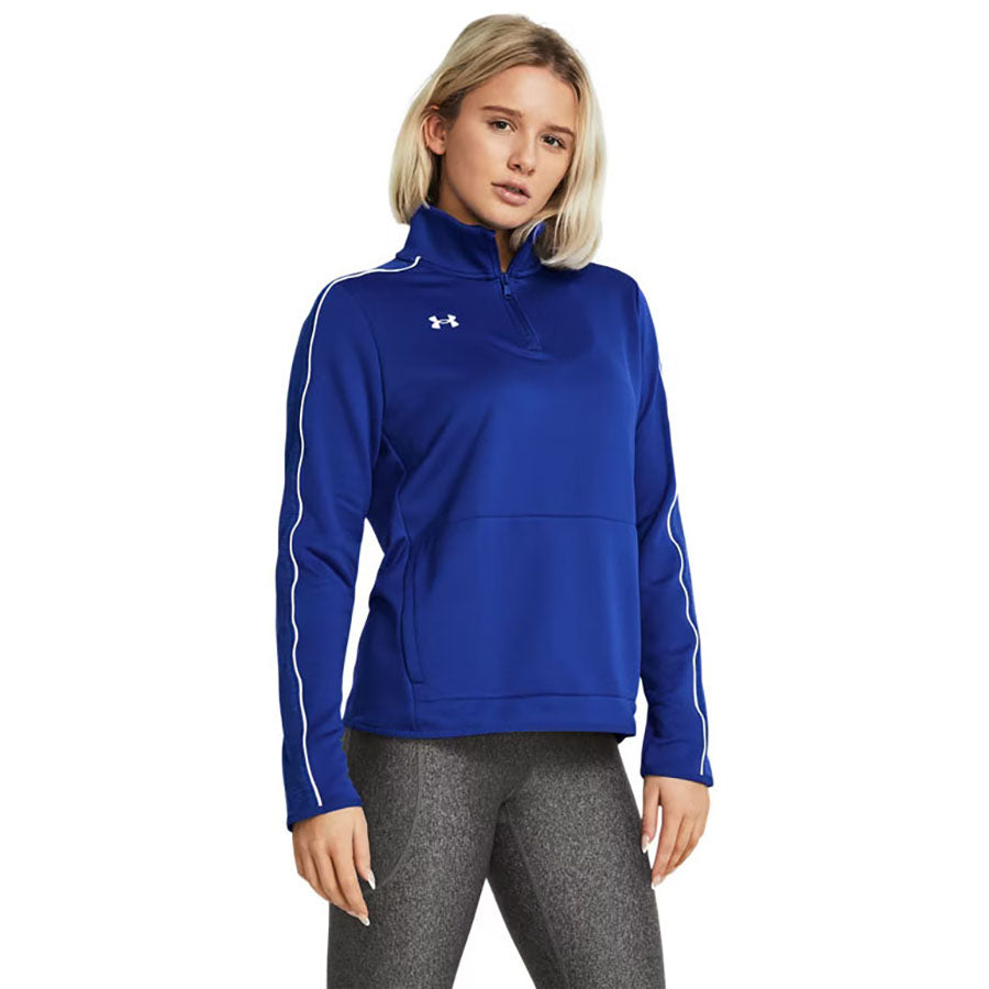 Under Armour Women's Team Royal/White Command Warm Up 1/4 Zip