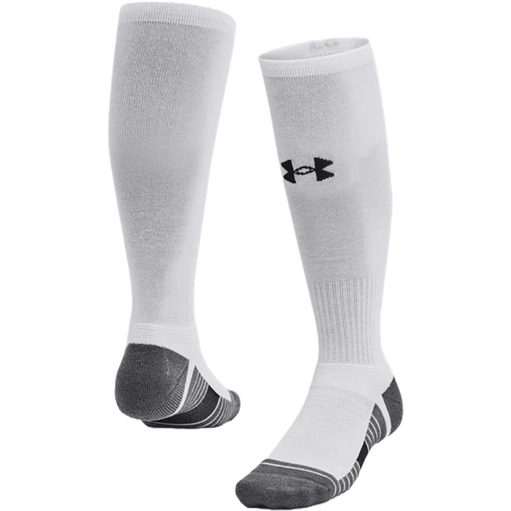 Under Armour White/Pitch Gray/Black Unisex Over-The-Calf Socks