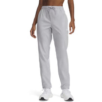 Under Armour Women's Mod Grey/White/White Rival Stretch Woven Pants
