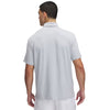 Under Armour Men's Mod Grey/White Drive Team Stripe Polo