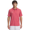 Under Armour Men's Red/White Drive Team Stripe Polo