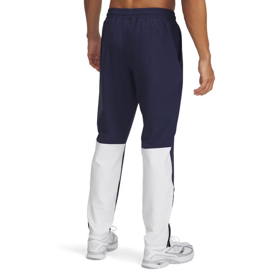 Under Armour Men's Midnight Navy/White/White Rival Stretch Woven Pants