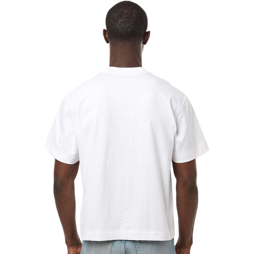 American Apparel Unisex White Heavyweight Cotton Mid-Length Tee