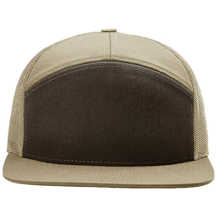 Richardson Brown/Khaki/Khaki 7-Panel Trucker