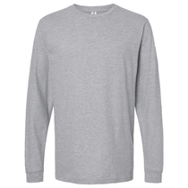 Tultex Unisex Heather Grey Fine Jersey Long Sleeve T-Shirt