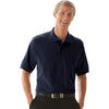 Vantage Men's Navy Soft-Blend Double-Tuck Pique Polo