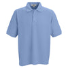 Vantage Men's Carolina Blue Soft-Blend Double-Tuck Pique Polo