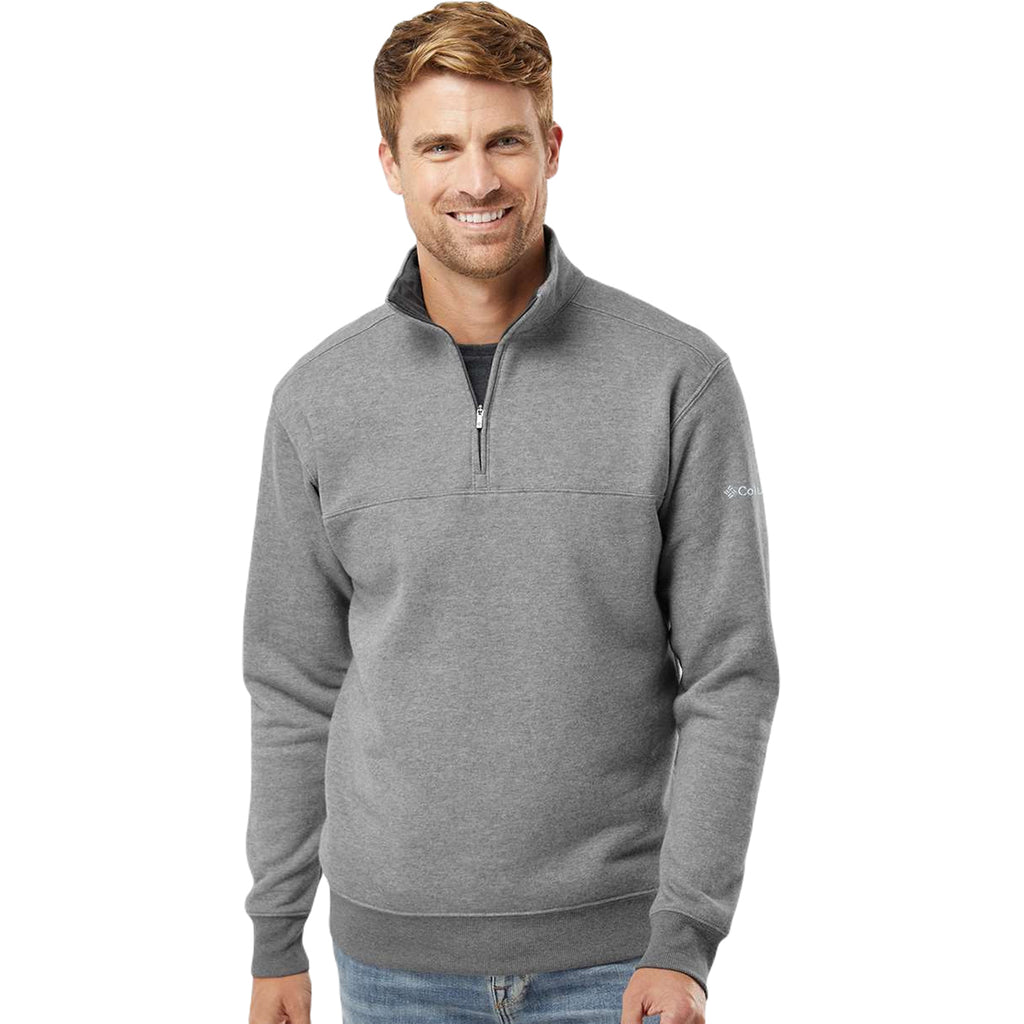 Columbia Men's Charcoal Heather Hart Mountain II Half-Zip Pullover