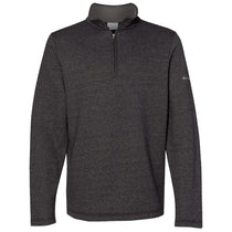 Columbia Men's Black Heather Great Hart Mountain III Half-Zip Pullover