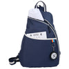 Leed's Navy Retro Sport Recycled Sling Backpack
