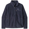 Patagonia Women's Sunken Blue Retro Pile Fleece Marsupial Quarter Zip