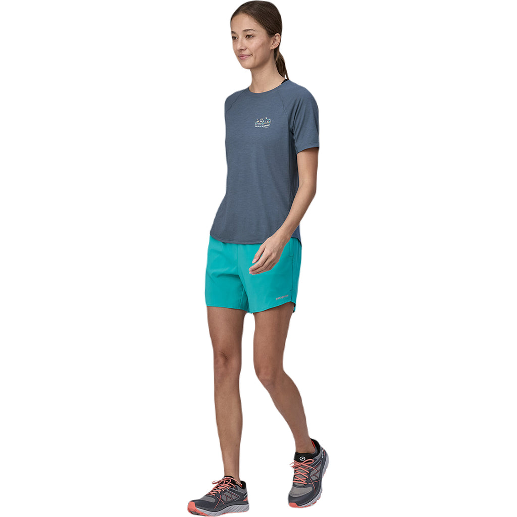 Patagonia Women's Unity Fitz: Utility Blue Capilene Cool Trail Graphic Shirt