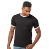 Tultex Unisex Black/White Fine Jersey Ringer T-Shirt