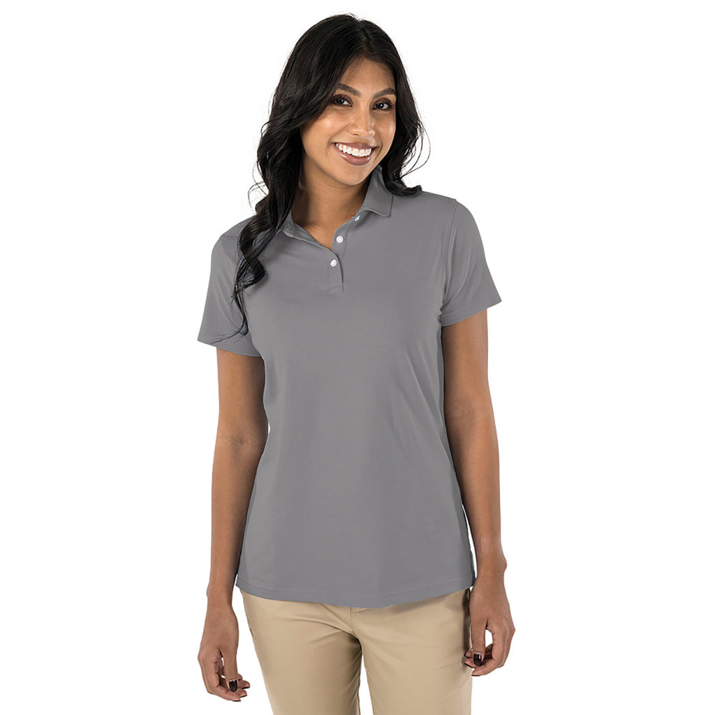 Charles River Women's Grey Greenway Stretch Cotton Polo