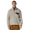 Patagonia Men's Oatmeal Heather w/New Navy Lightweight Synchilla Snap-T Fleece Pullover