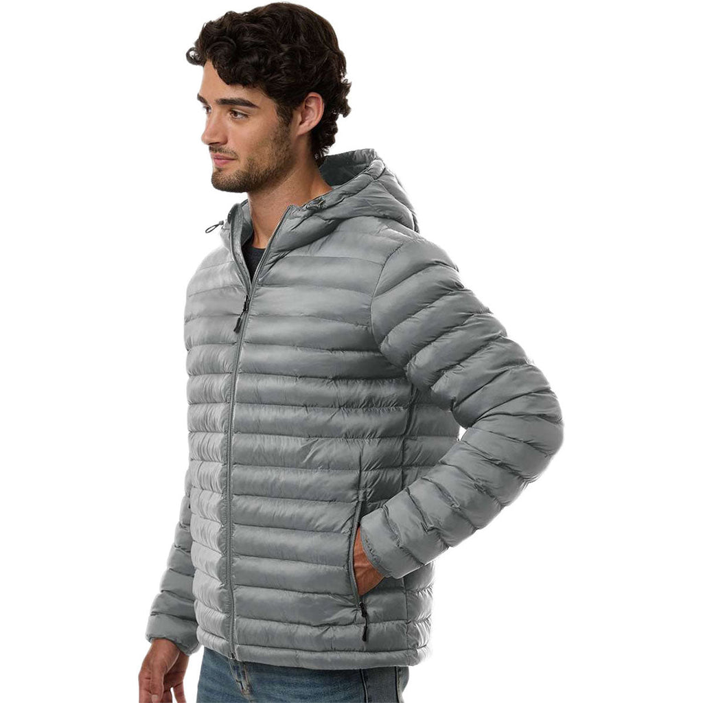 Weatherproof Men's Chelsea Grey Lightweight Poly-Filled Hooded Puffer Jacket