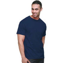 Bayside Men's Navy Union-Made Fine Jersey T-Shirt