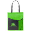 Hit Lime Green with Black Pisces rPET Non-Woven Tote Bag