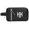 Hit Black with White Glen Leatherette Toiletry Bag