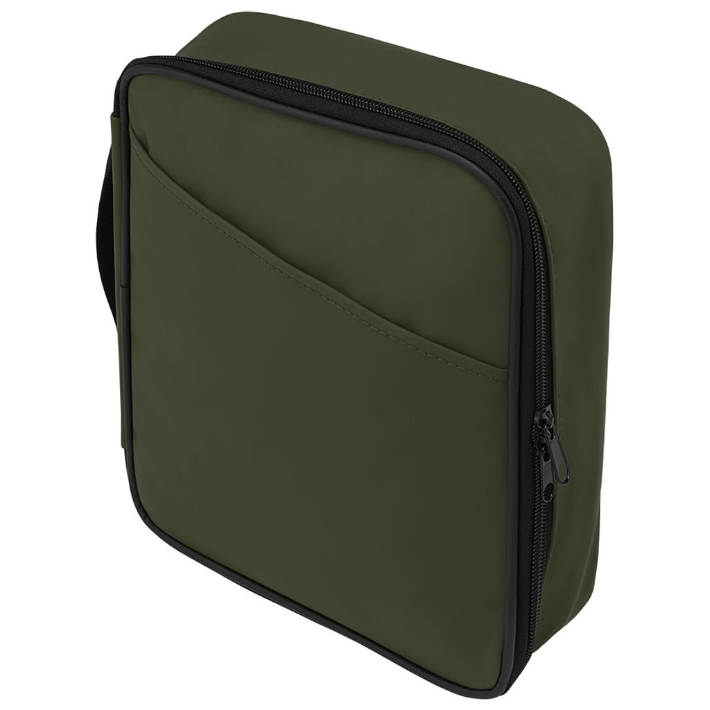 Hit Olive Hudson rPET Leatherette Tech Organizer