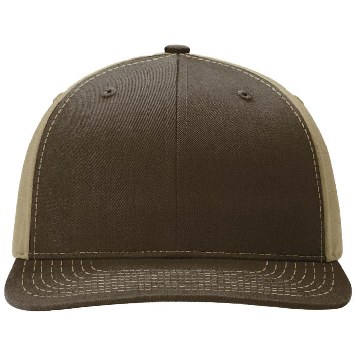 Richardson Brown/Khaki Solid Twill Trucker