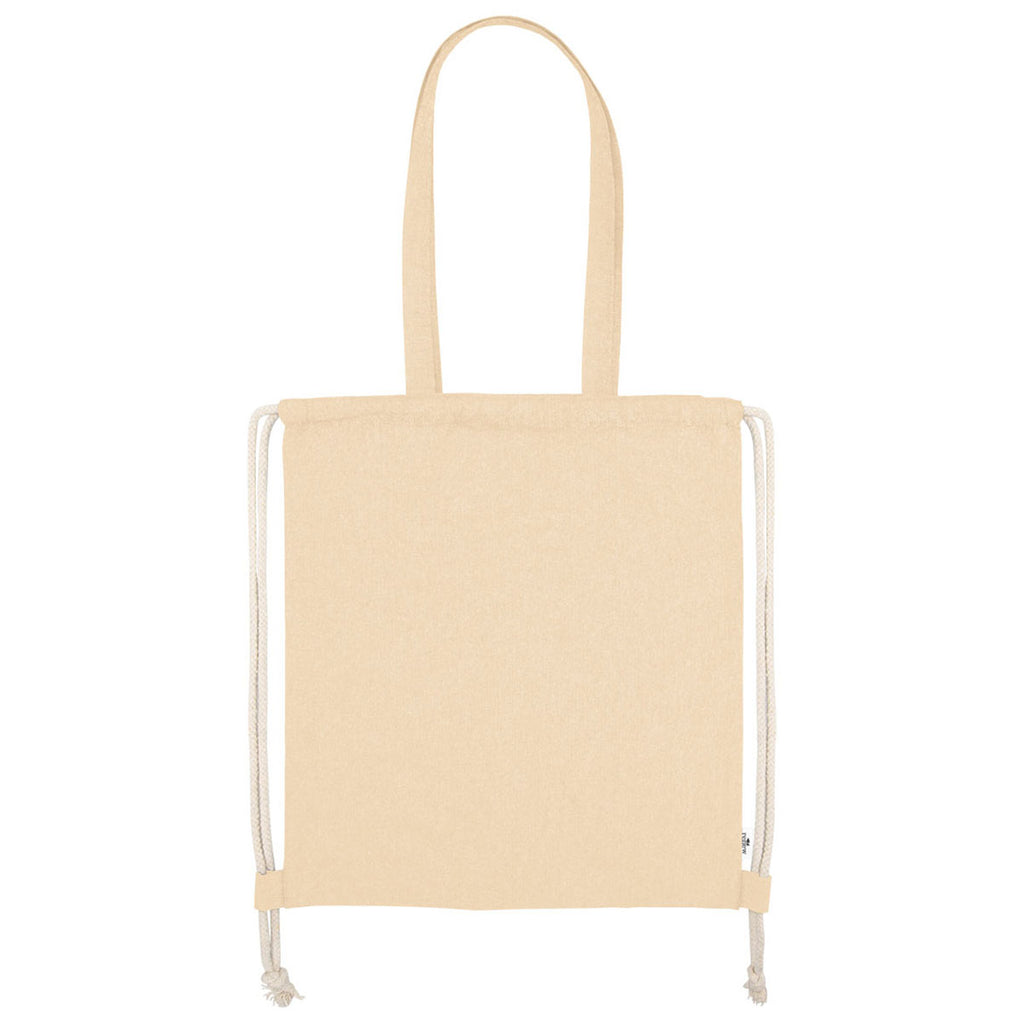 Hit Heather Beige Arden Recycled Cotton Drawstring Bag