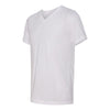 Bella + Canvas Unisex Solid White Triblend Short-Sleeve V-Neck T-Shirt