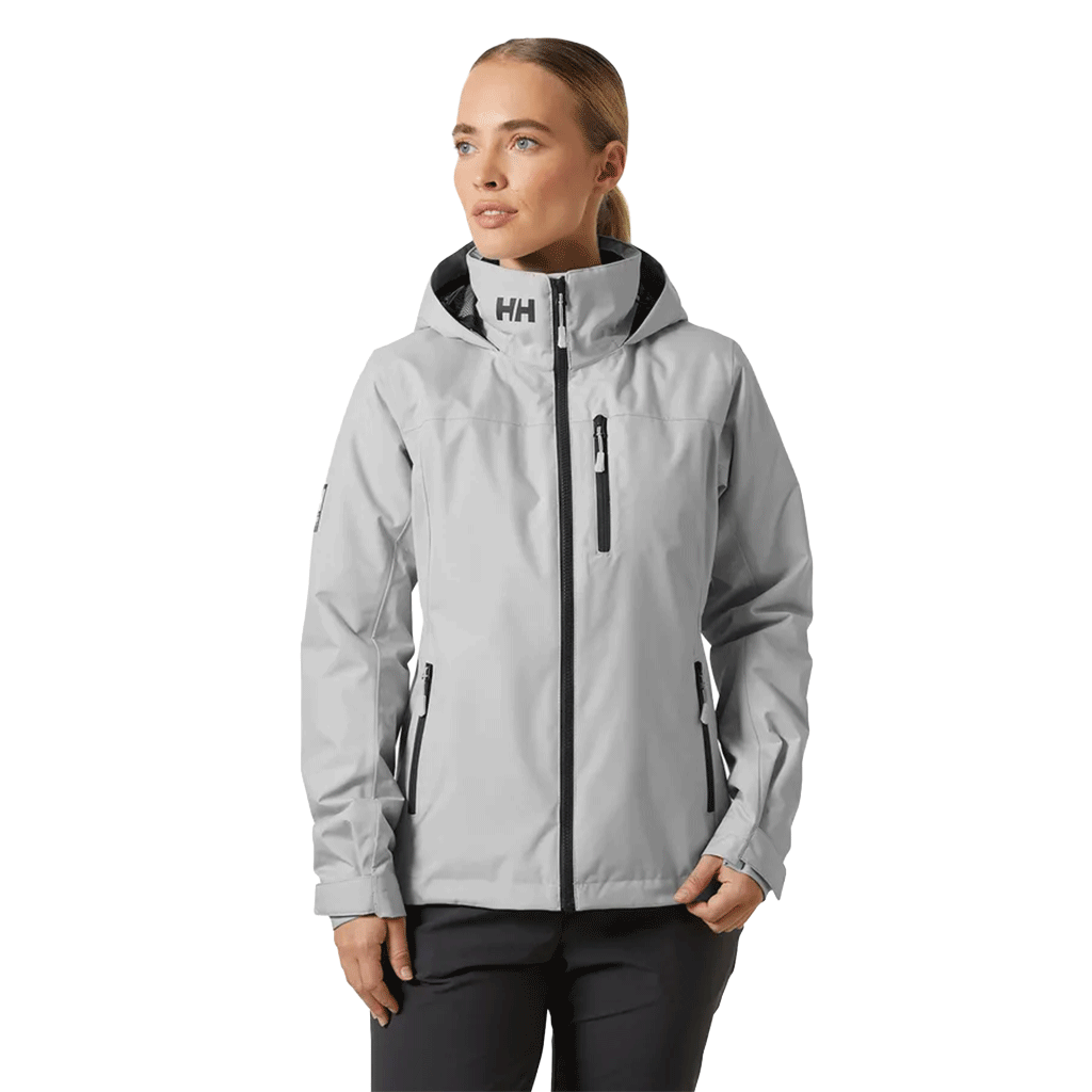 Helly Hansen Women's Grey Fog Crew Hooded Midlayer Jacket 2.0