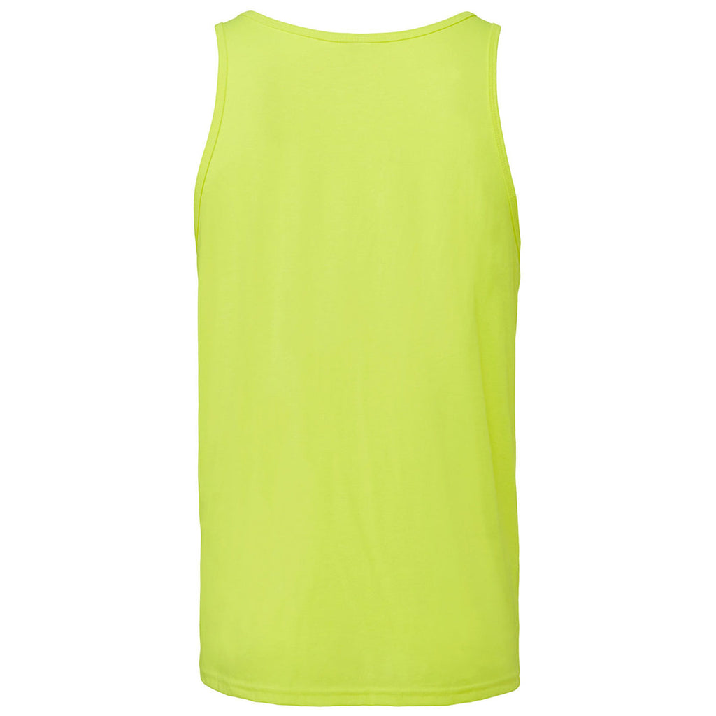 Bella + Canvas Unisex Neon Yellow Heather CVC Tank