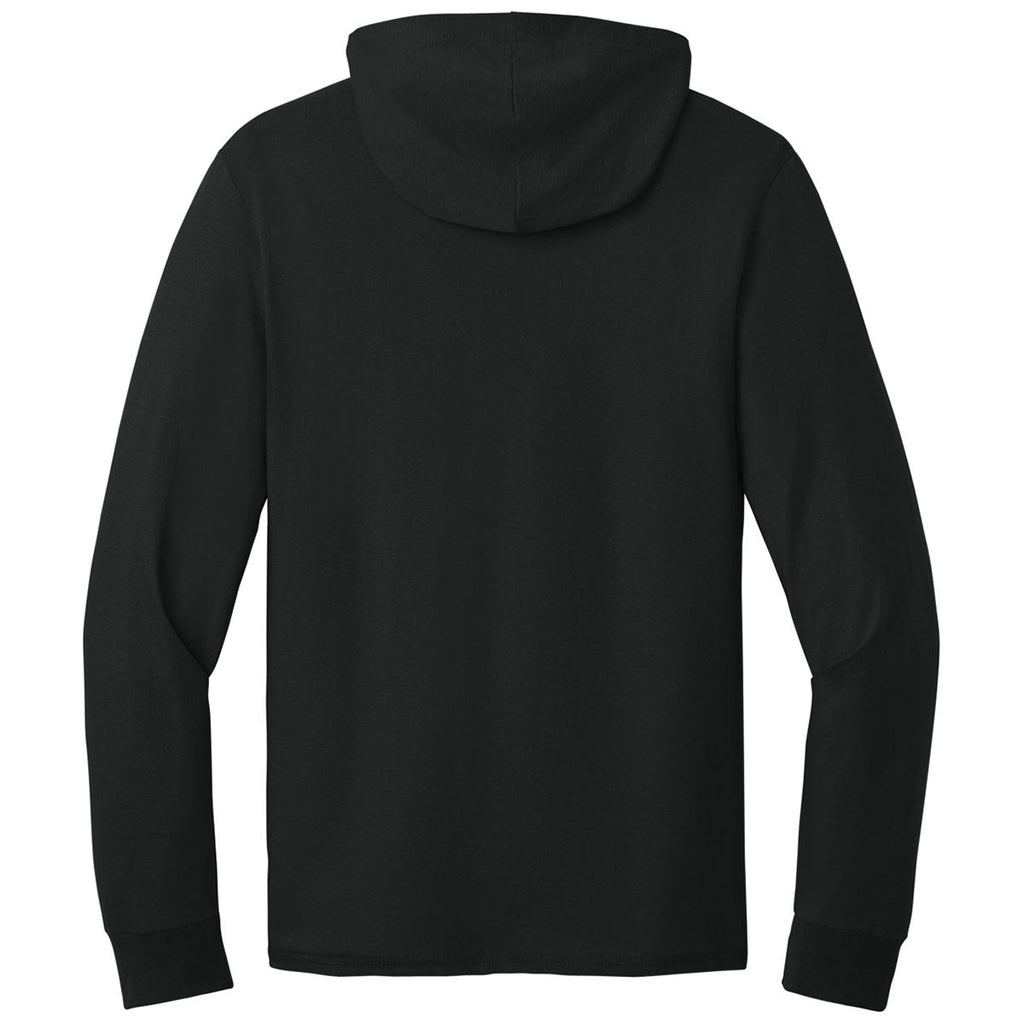 Jerzees Classics Unisex Black Ink Cotton Long Sleeve Hooded T-Shirt