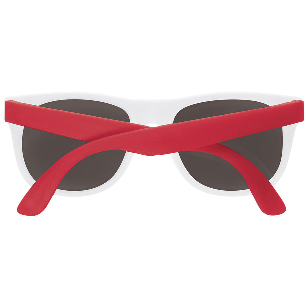 Hit White/Red Rubberized Sunglasses