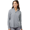 AllPro Women's Heather Steel Pro-Lock Performance Quarter-Zip Pullover