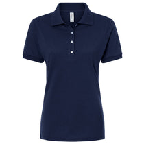 Jerzees Women's J. Navy Dri-Power Polo