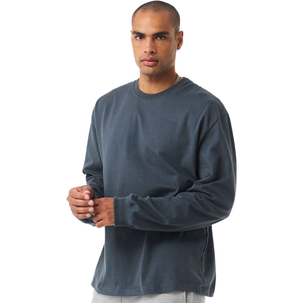 Bella + Canvas Men's Vintage Navy 7.5 oz Heavyweight Long Sleeve Tee