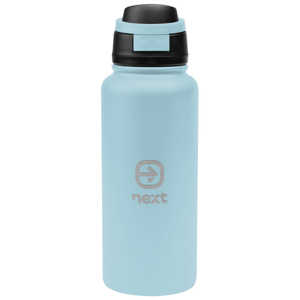 Hit Light Blue with Black 32 Oz. Pop Sip Recycled Stainless Steel Bottle