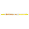 Good Value Yellow with Blue Ink Contender Pen