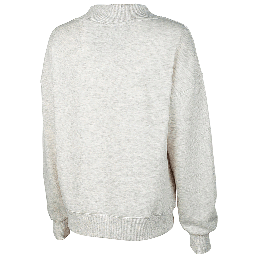 Charles River Women's Oatmeal Heather Willow Mock-Neck Sweatshirt