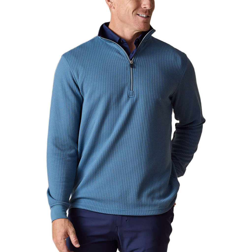 Straight Down Men's Petrol Optic Quarter Zip