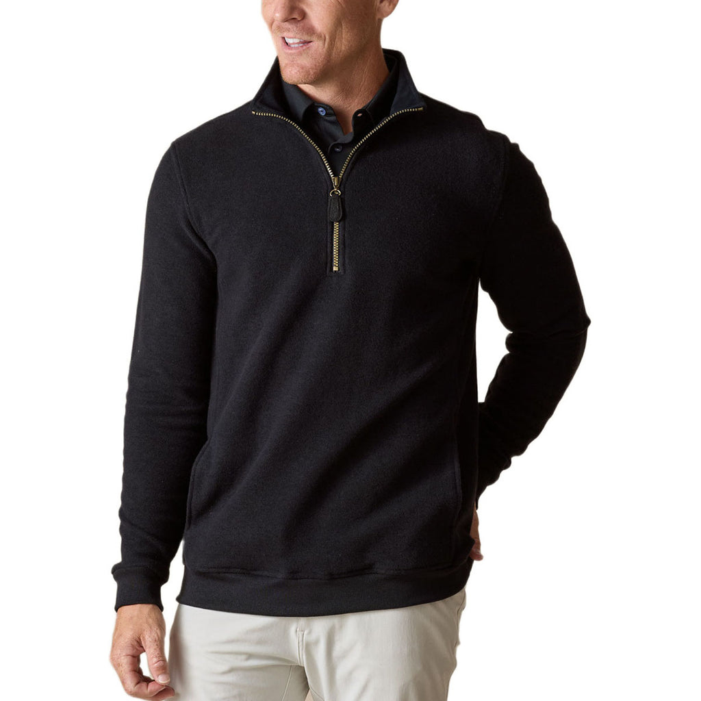 Straight Down Men's Black Major Quarter Zip